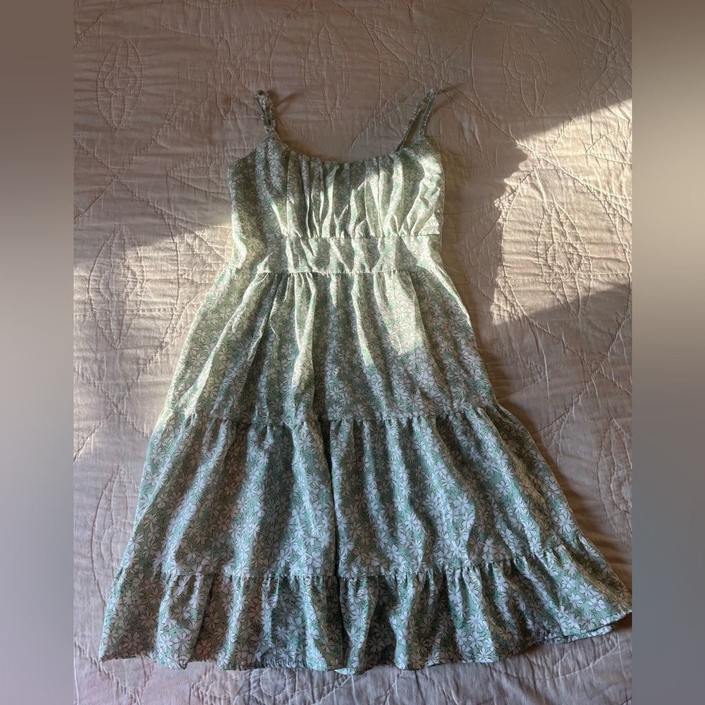 Adorable Green Flowered Dress